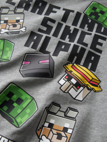 NAME IT Sweatshirt Jet Minecraft Grey Melange